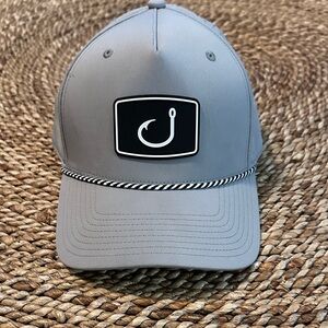 Avid Gray Fishing Hook Logo Cap snap back